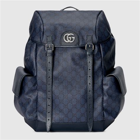 zaino gucci azzurro|Zaino Ophidia GG Medium in pelle in Blu .